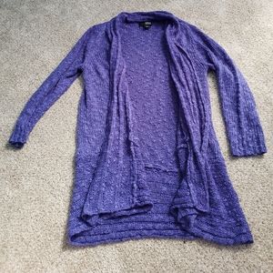 NWOT S Purply Blue Knit Cardigan a.n.a